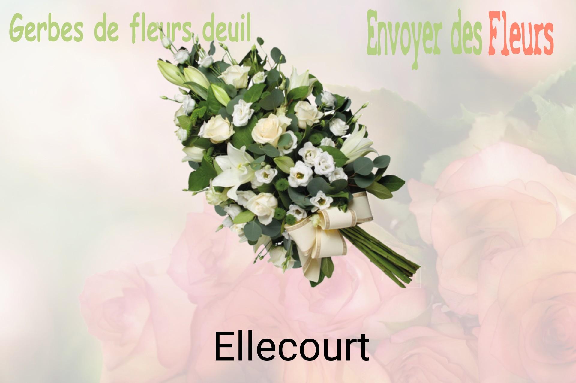 Gerbe de fleurs de deuil livrée à Ellecourt